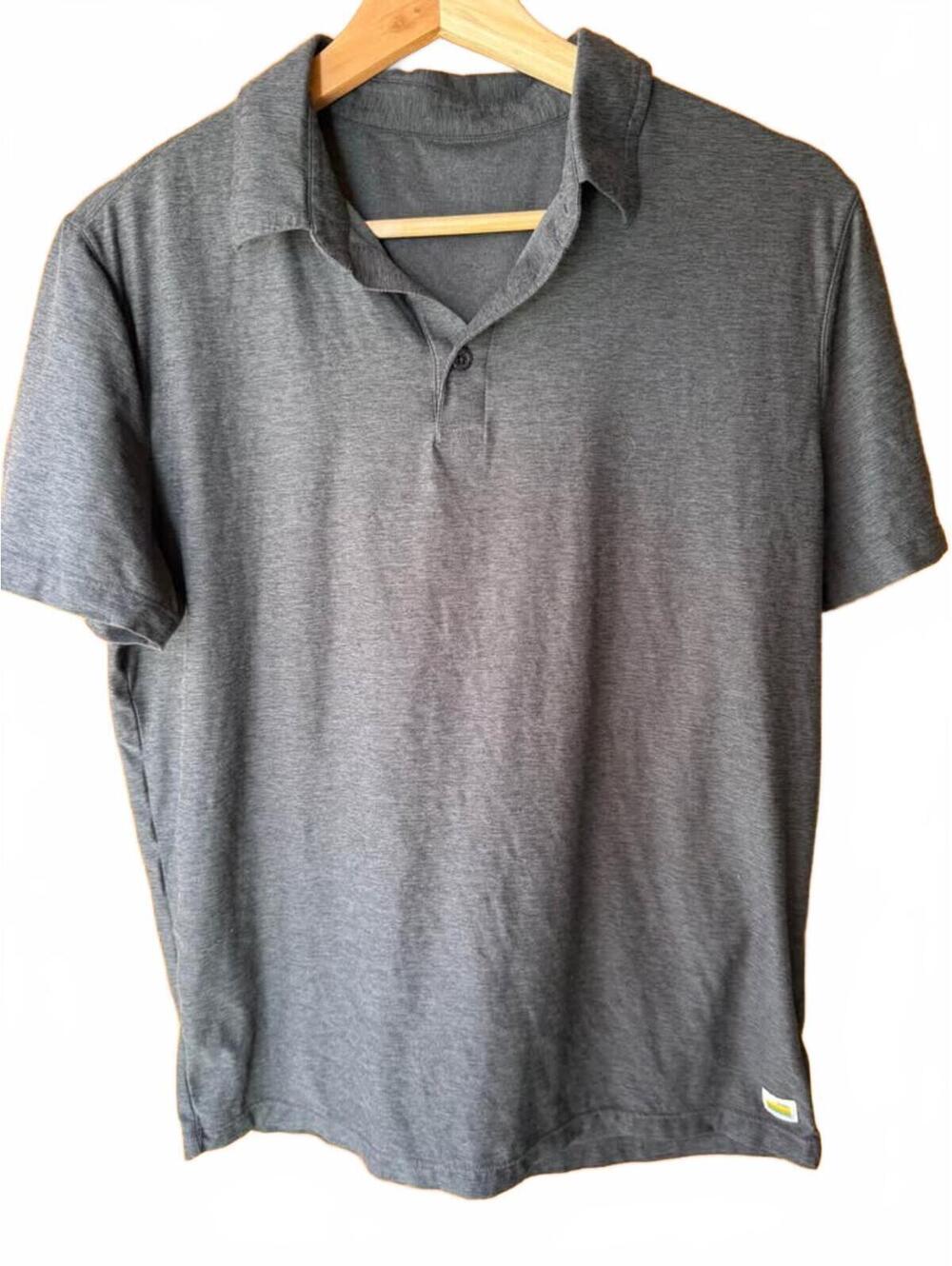 Men’s Vuori Polo Collared Shirt Small Grey